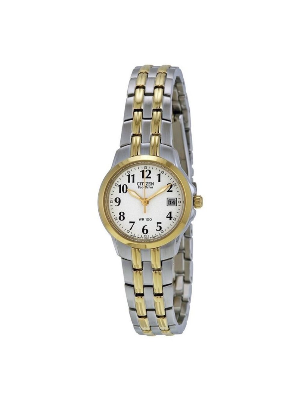NWT Citizen Silhouette Eco-Drive White Dial Two-tone Ladies Watch